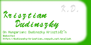 krisztian dudinszky business card